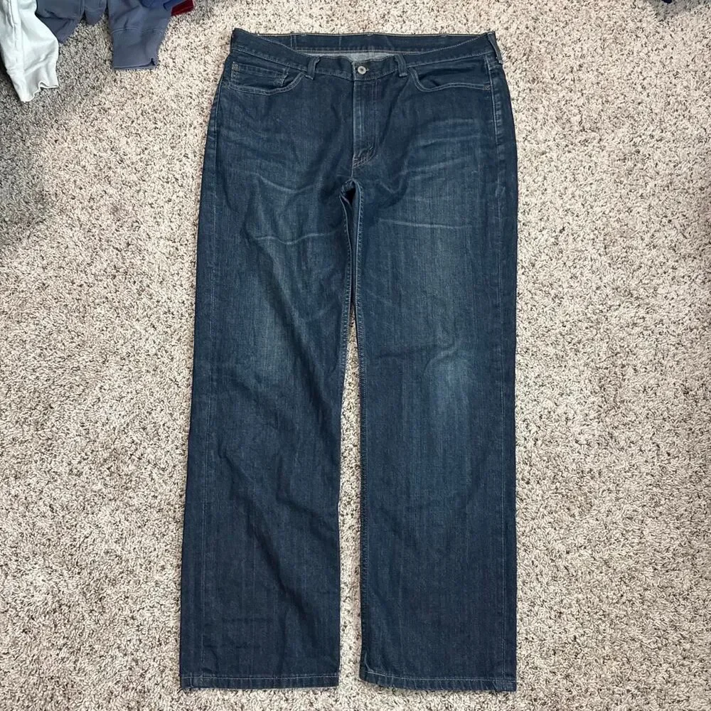 Levi-s Men's Navy and Blue Jeans
